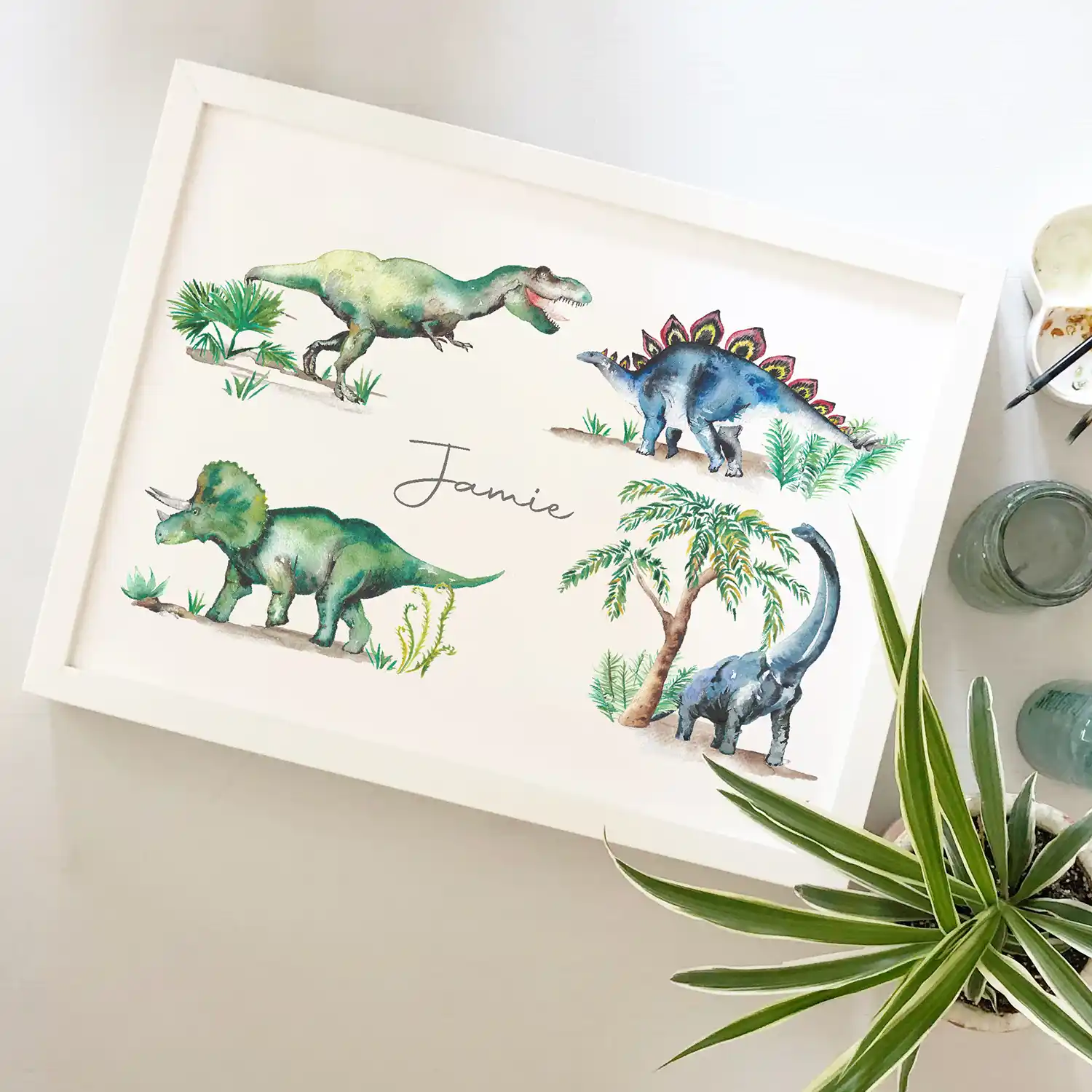 dinosaurs-personalised-name-print-painted