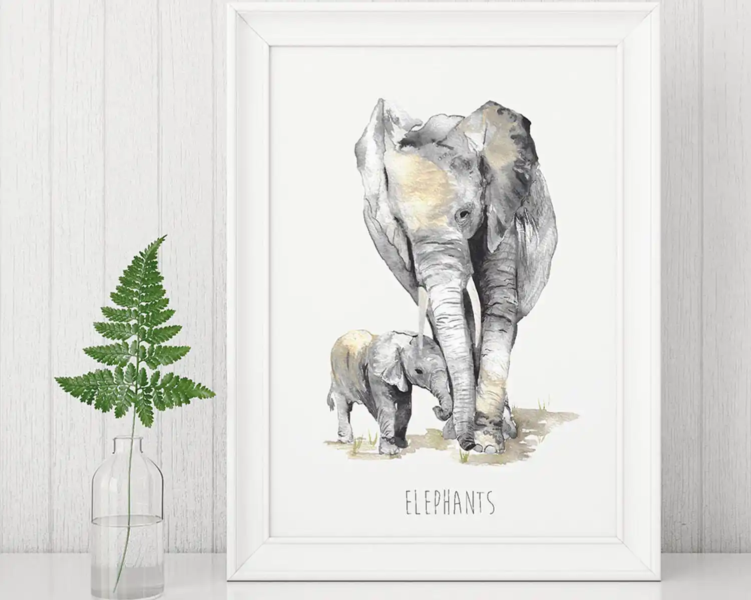 Elephants Art Print