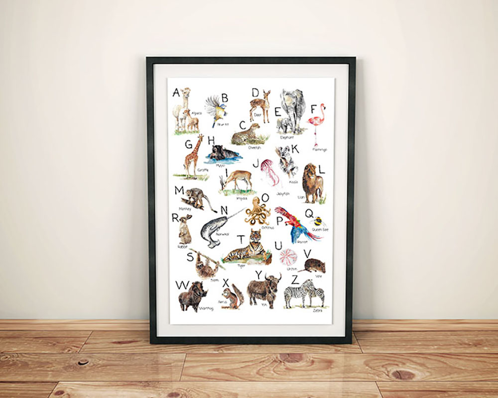 Animal Alphabet Art Print 