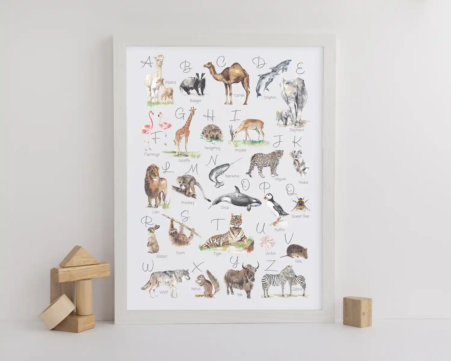 Animal Alphabet Art Print