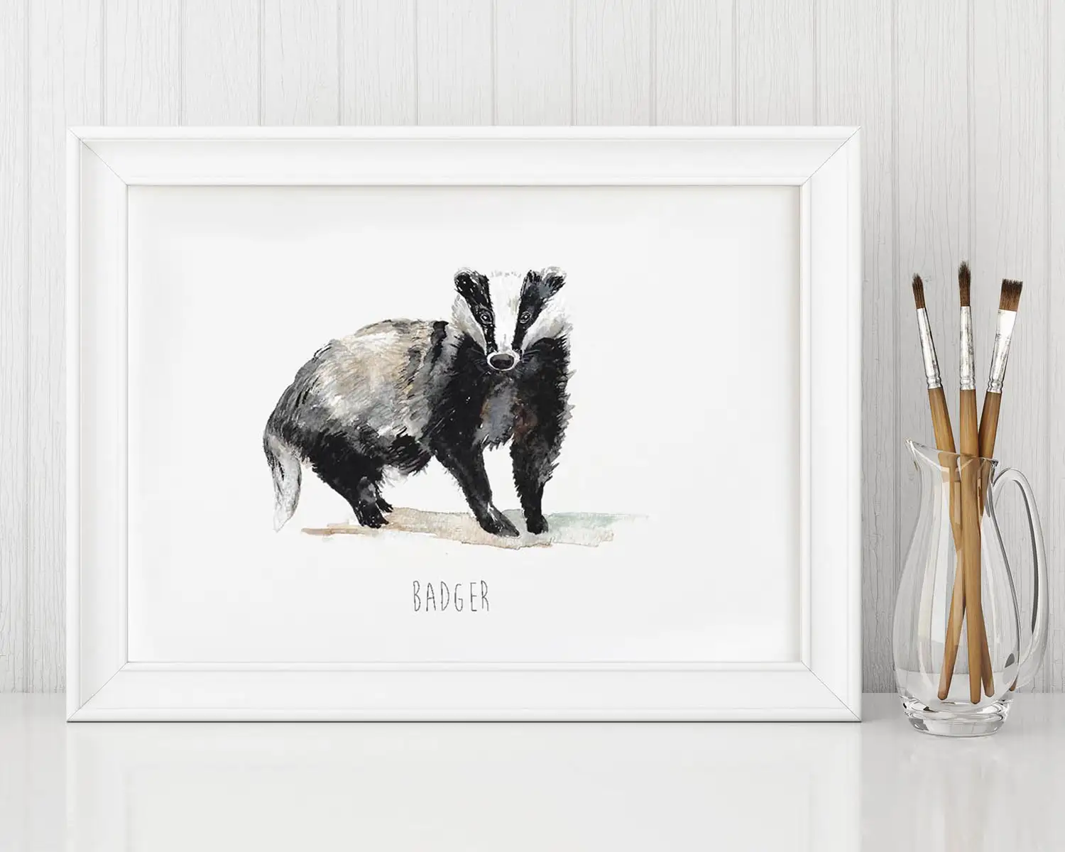 Badger Art Print