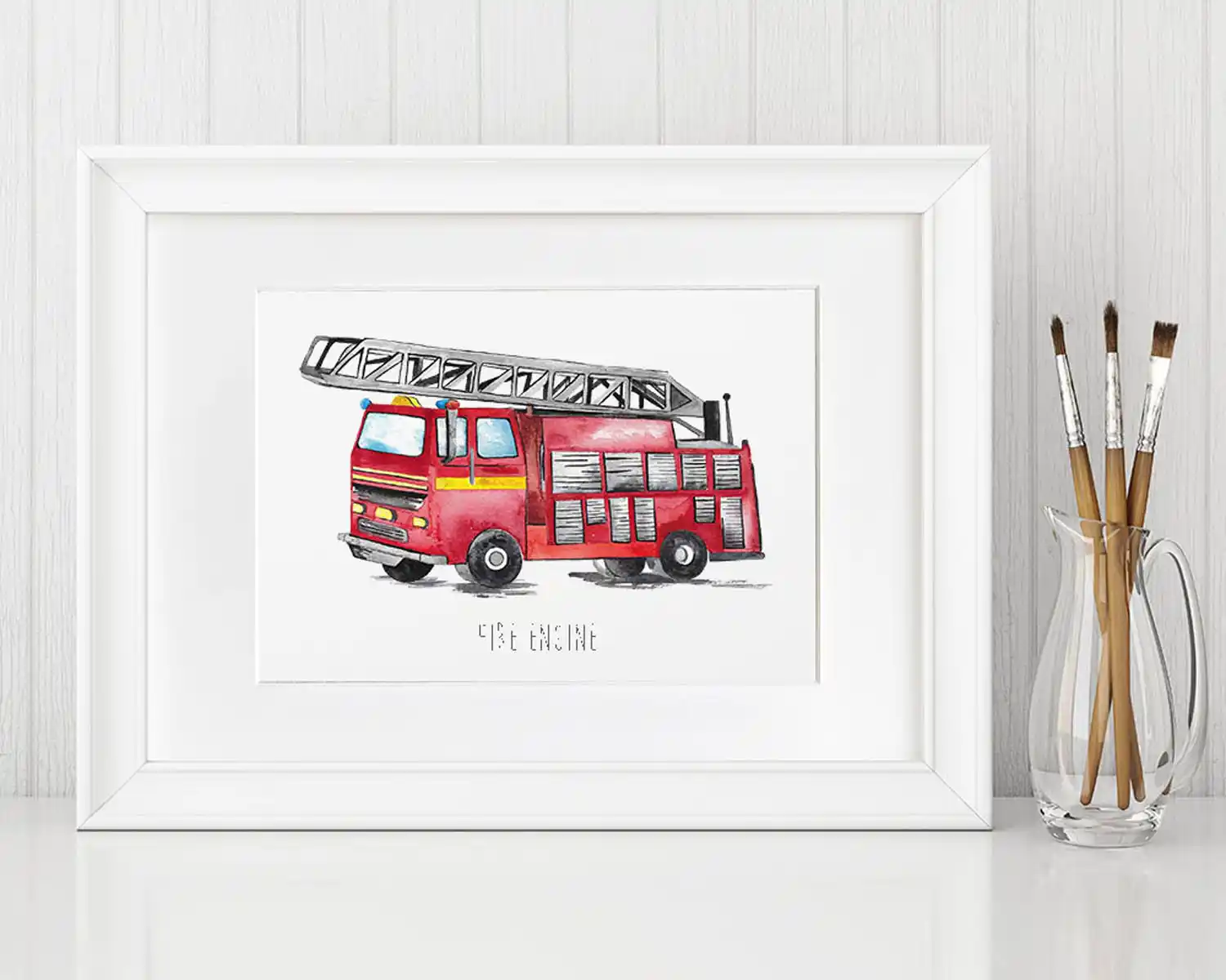 Fire Engine Art Print