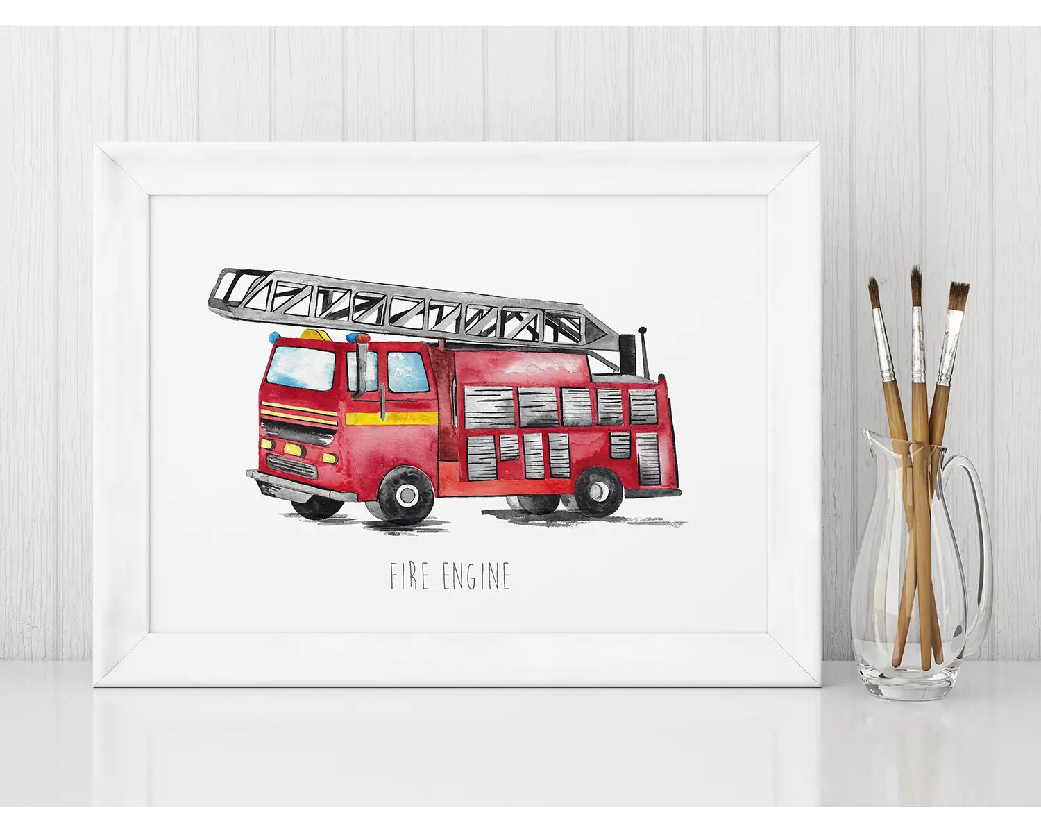 Fire Engine Art Print