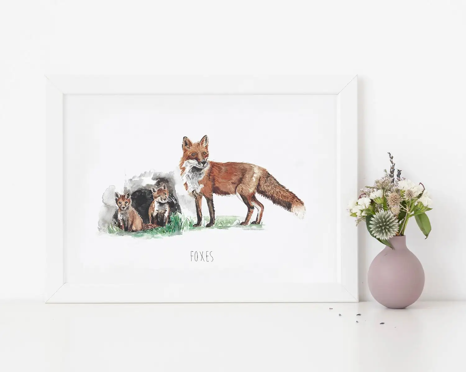 Foxes Art Print