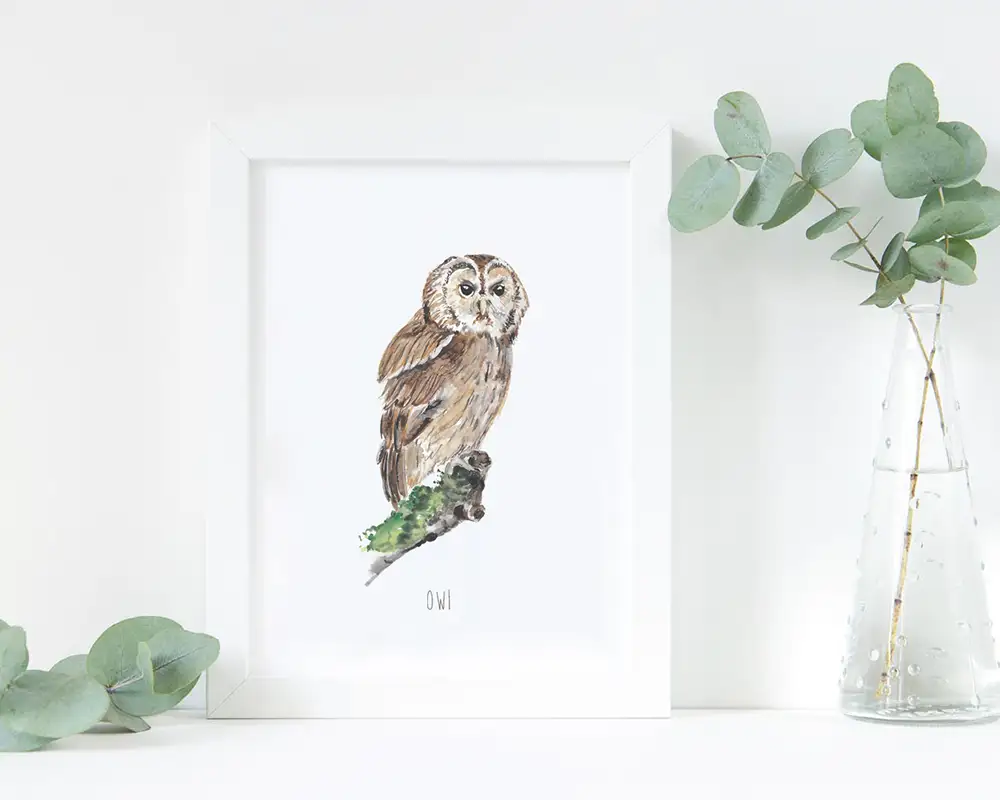 Owl Art Print