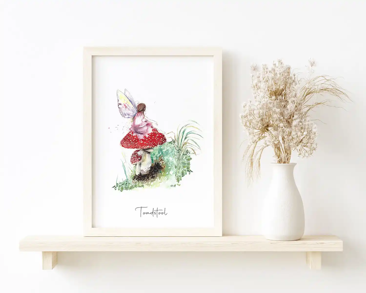 Toadstool Fairy Art Print