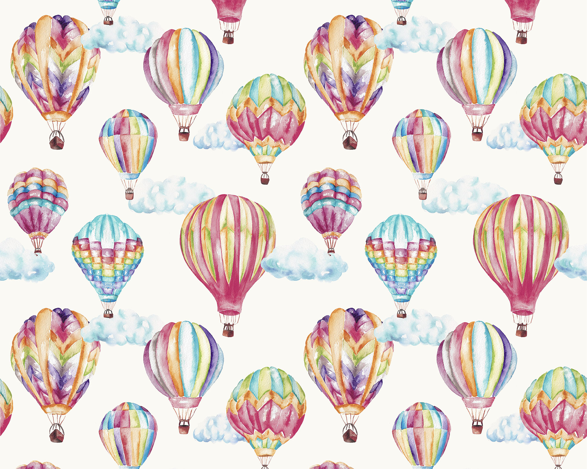 Hot Air Balloons Fabric - Multi