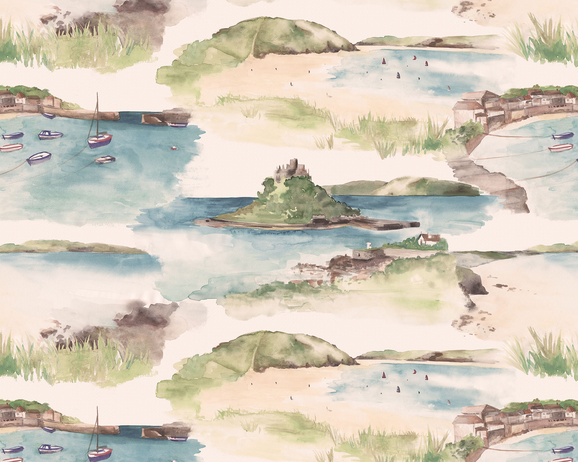 Cornwall View Fabric