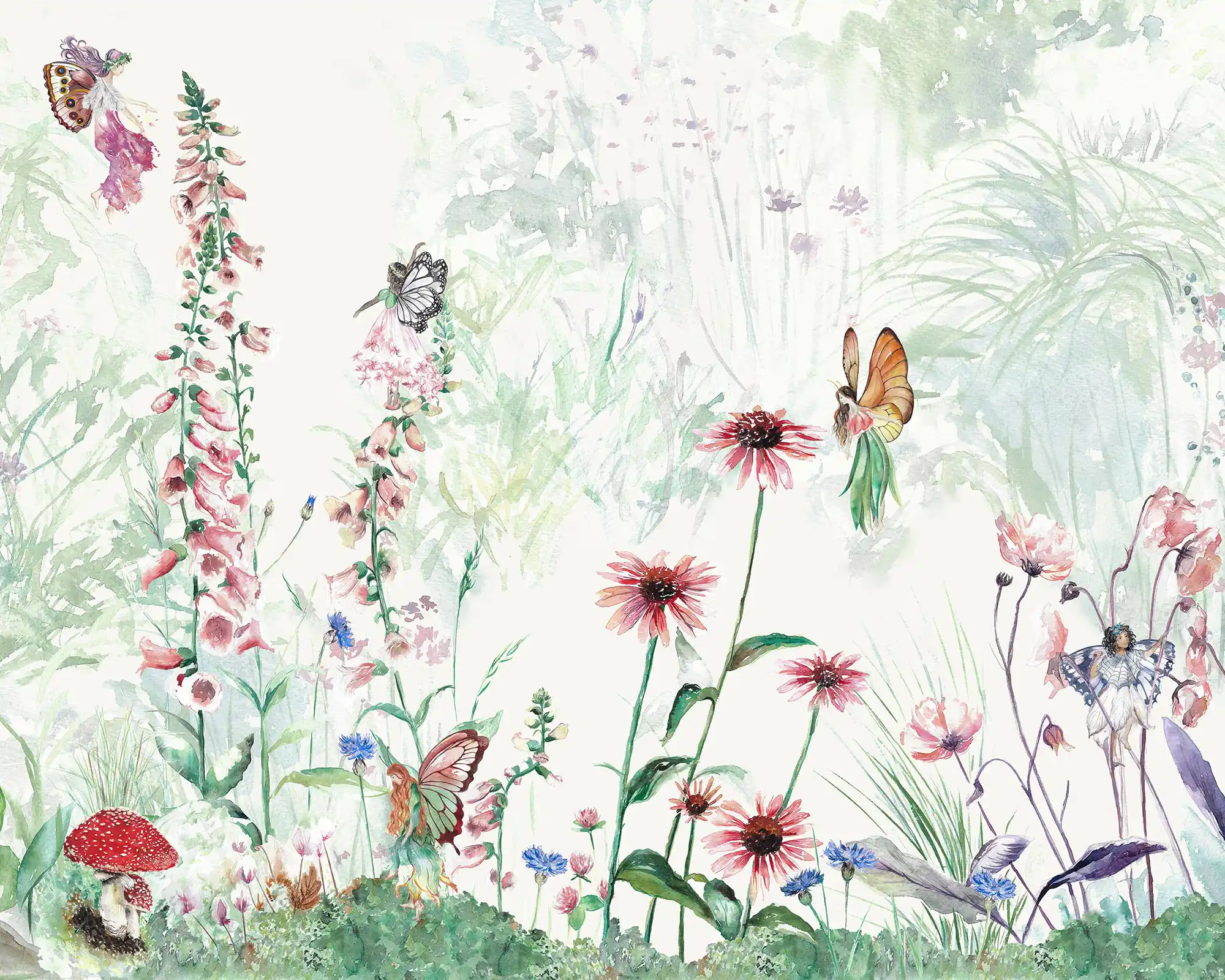 Fairy Forest Mural Wallpaper detailed