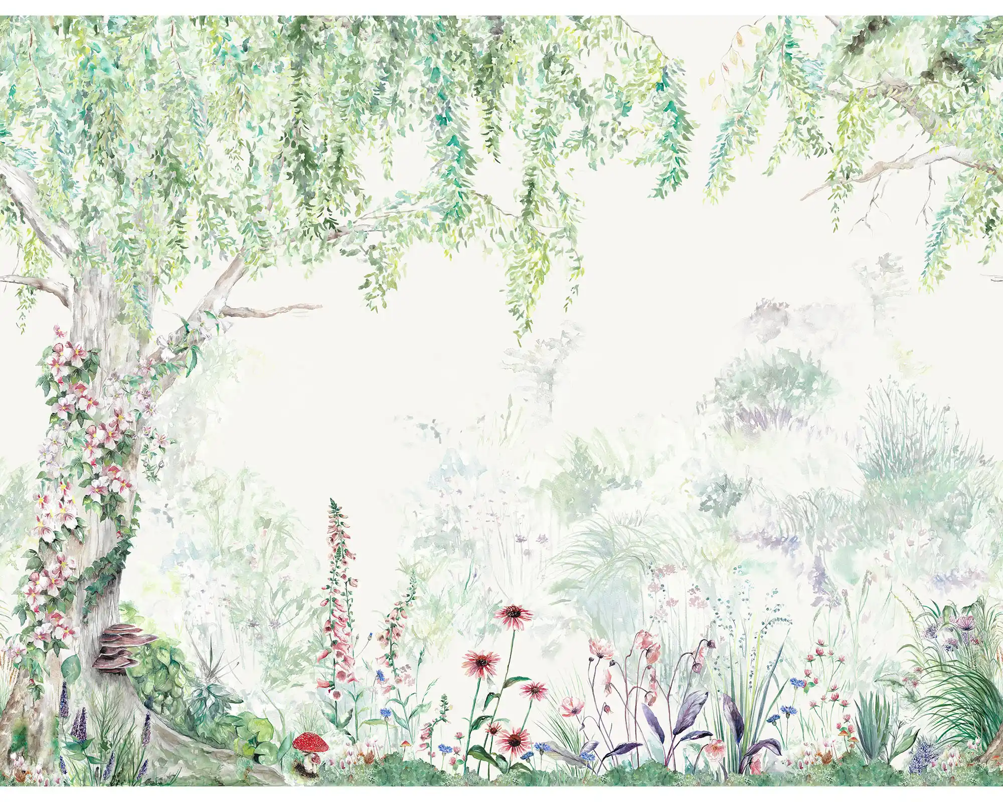 Flower Forest Mural Wallpaper