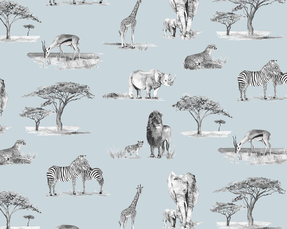 Safari Fabric - Blue