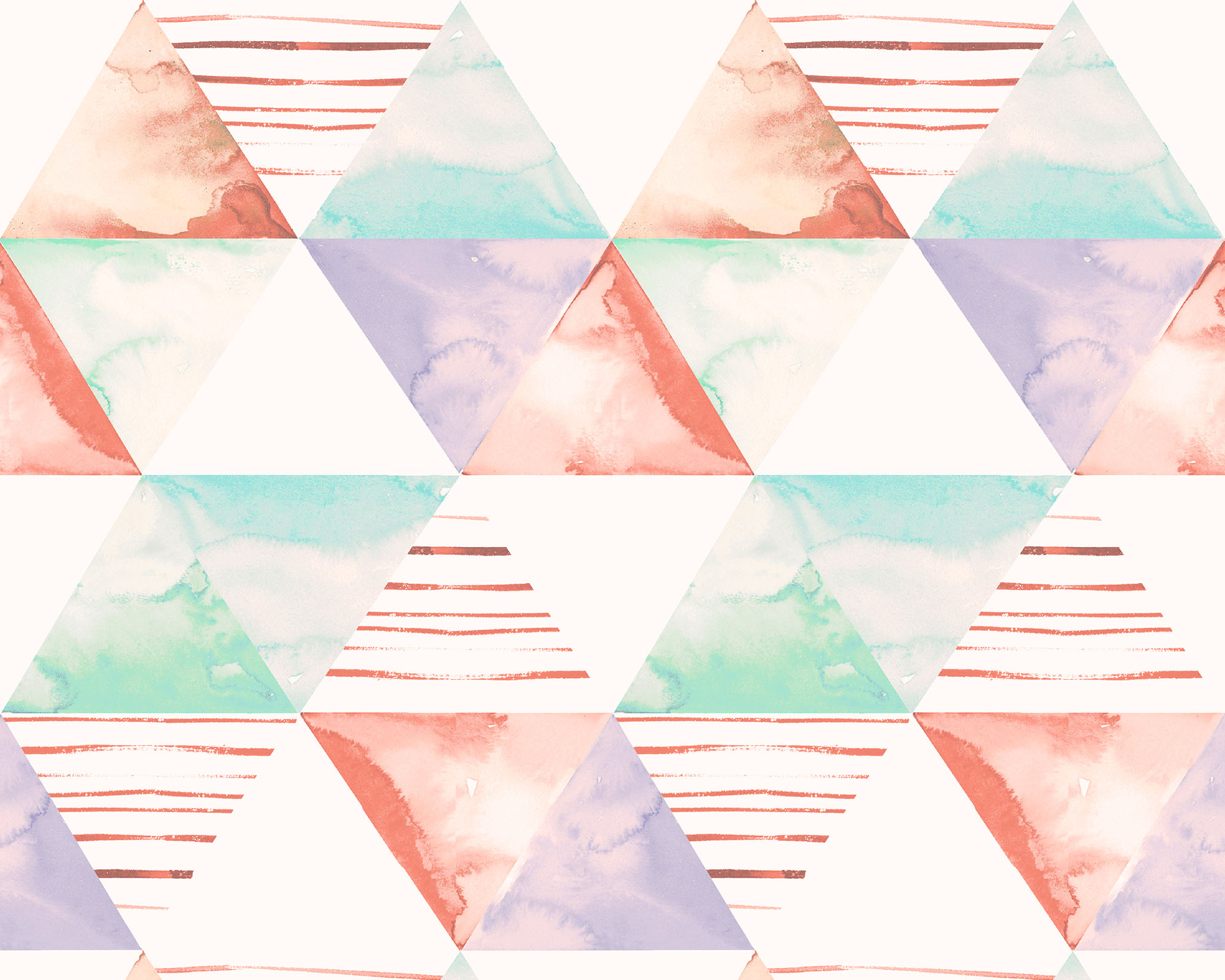 Shapes Fabric - Coral