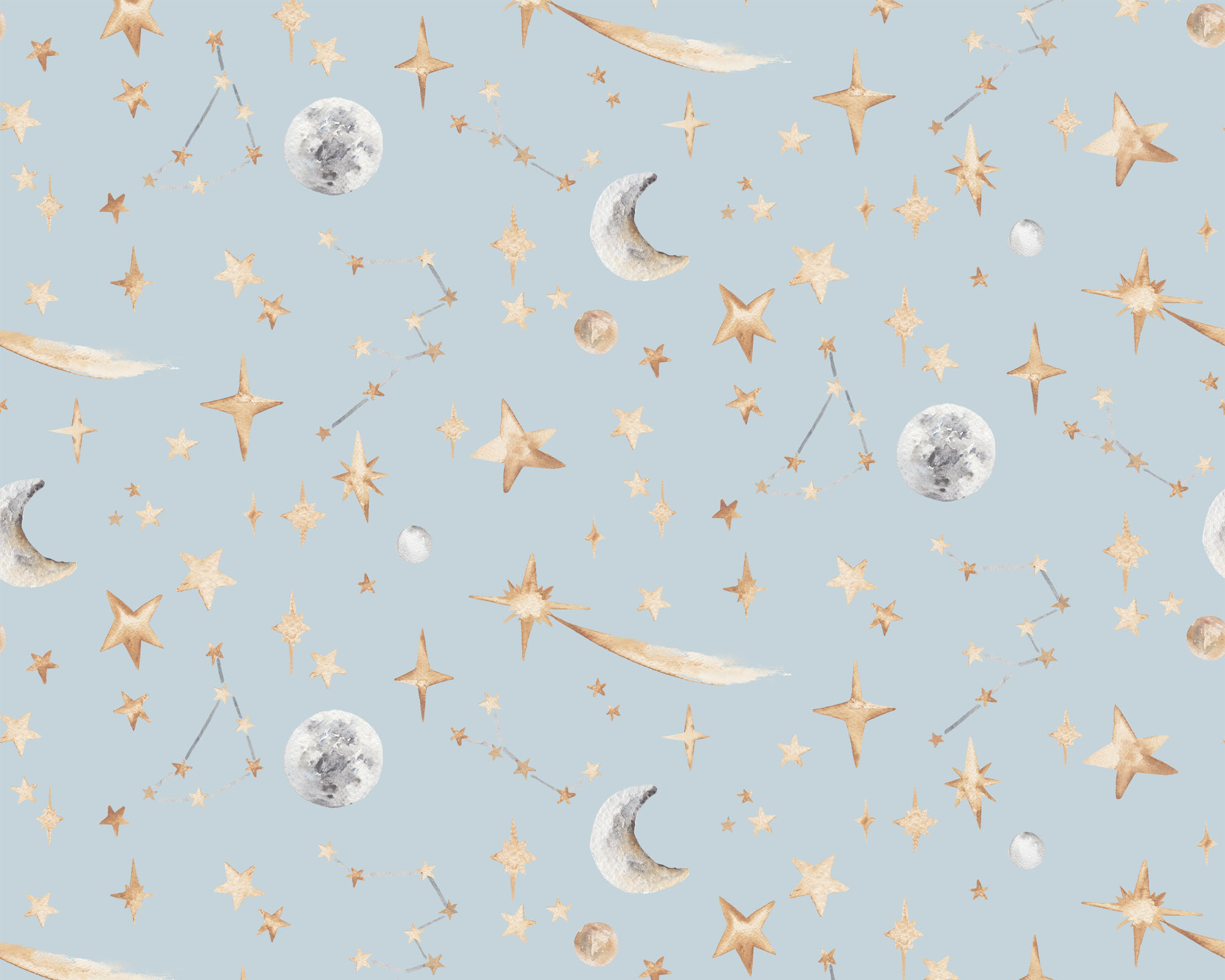 Stars Fabric - Sky