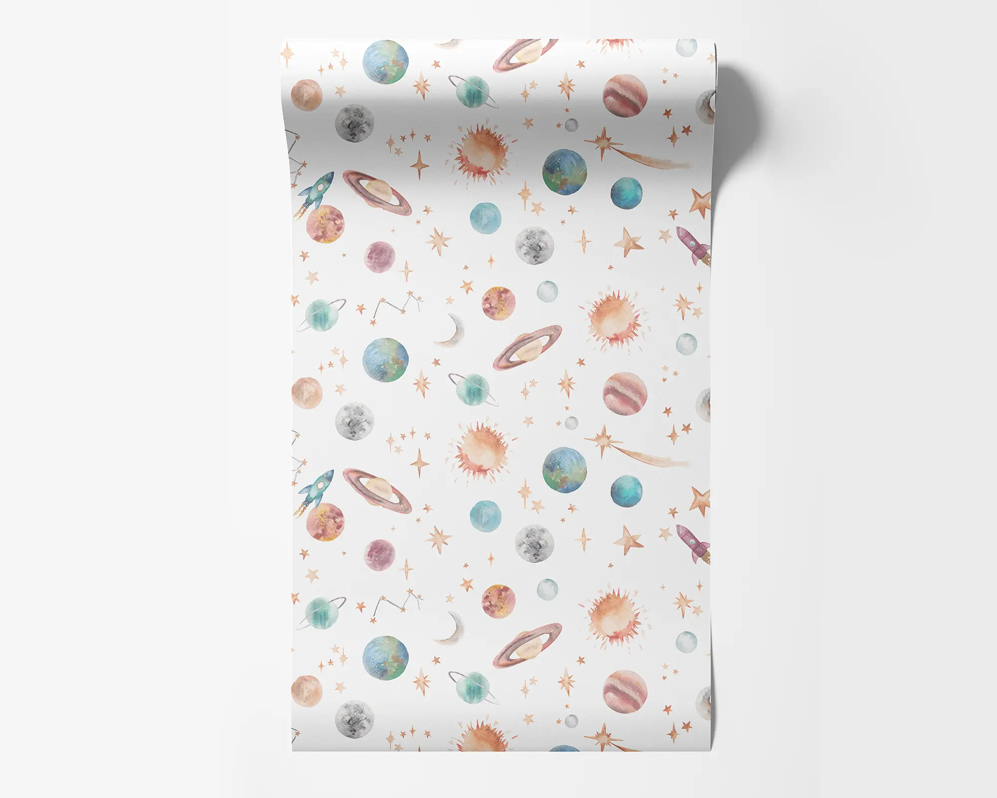Planets Wallpaper in Ivory1