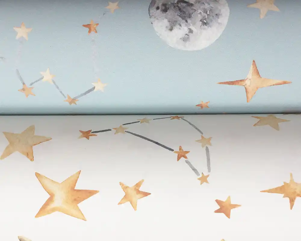 Stars Wallpaper in Sky Blue1