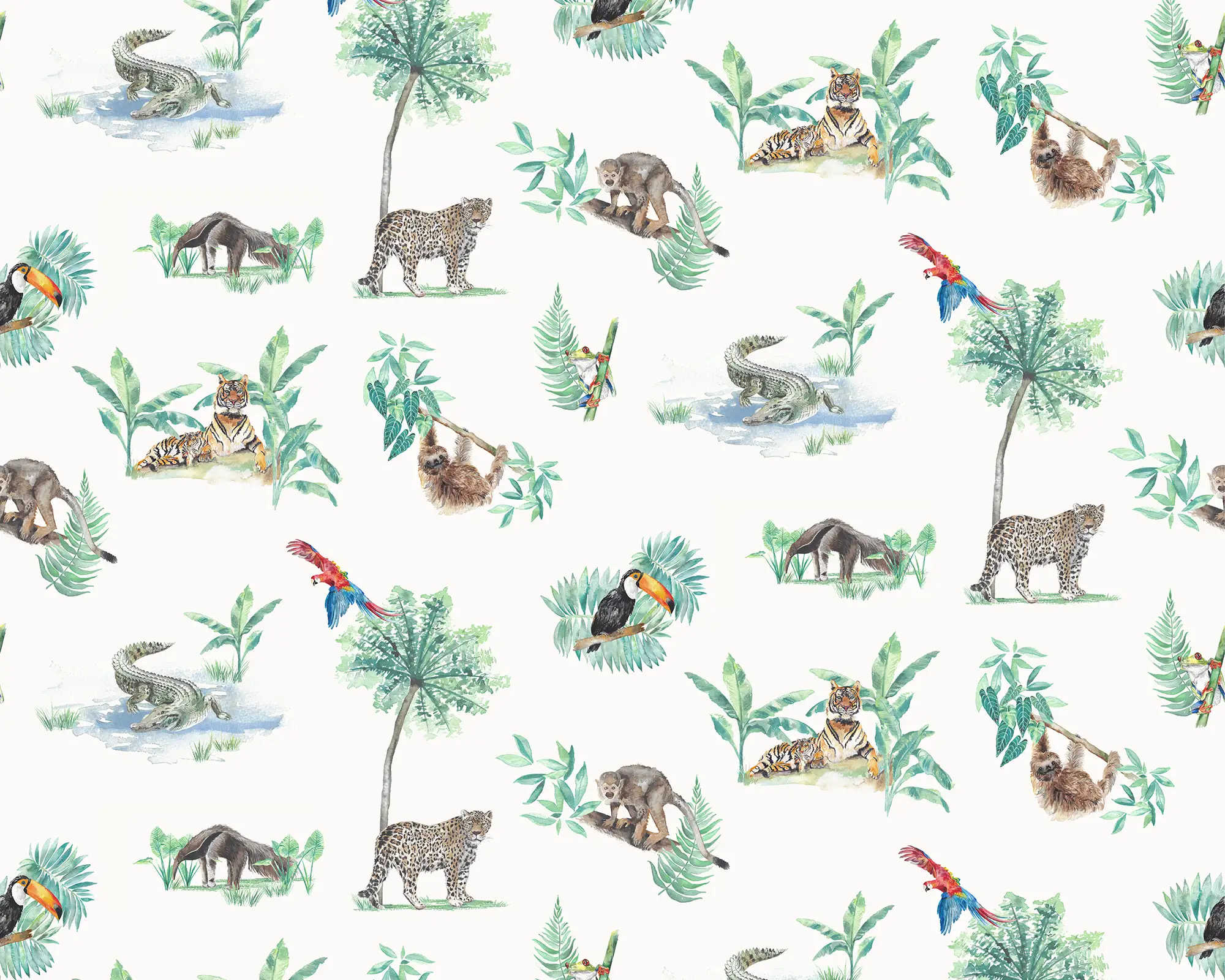 Rainforest Animals Childrens Wallpaper1