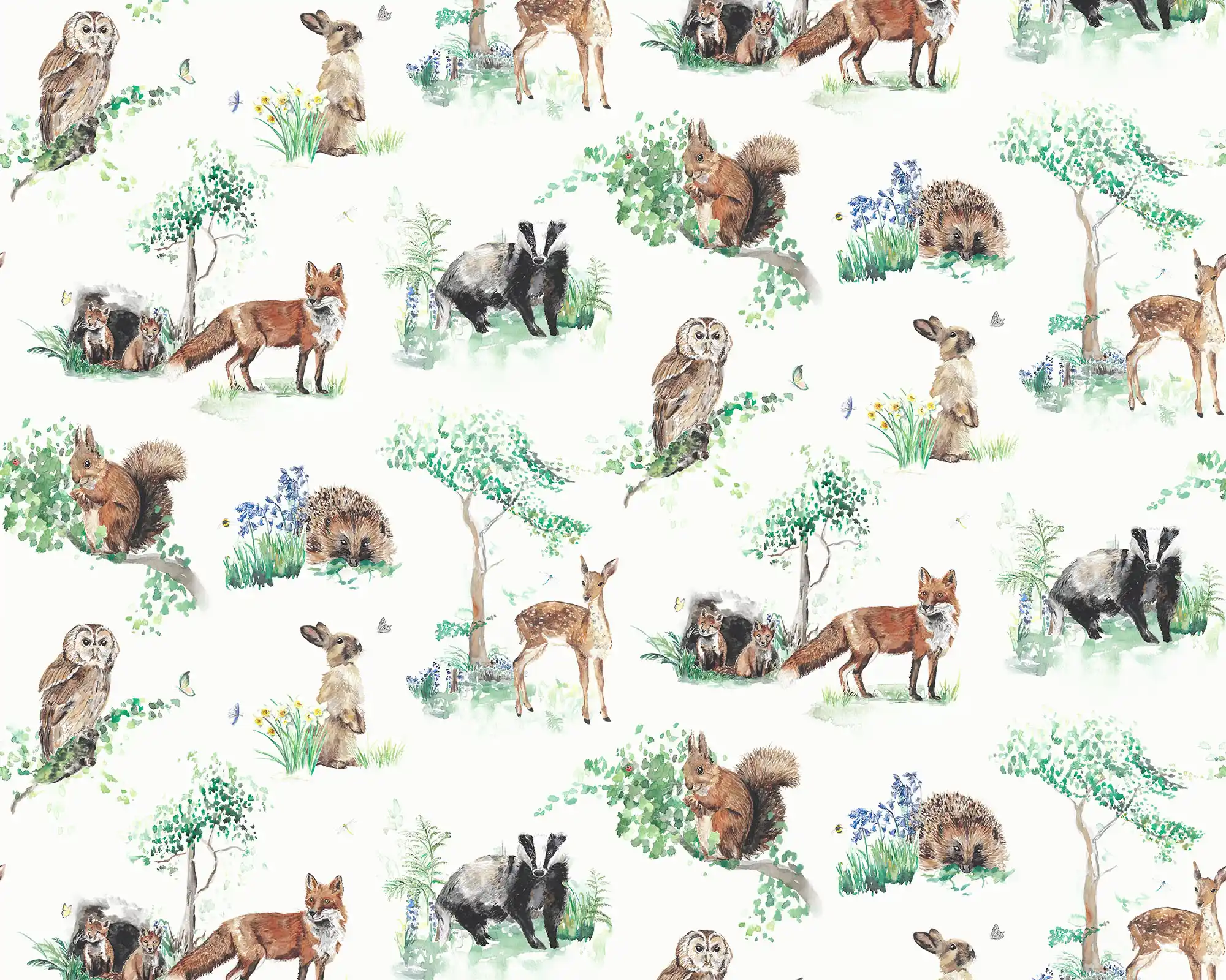 Woodland Animals Wallpaper1