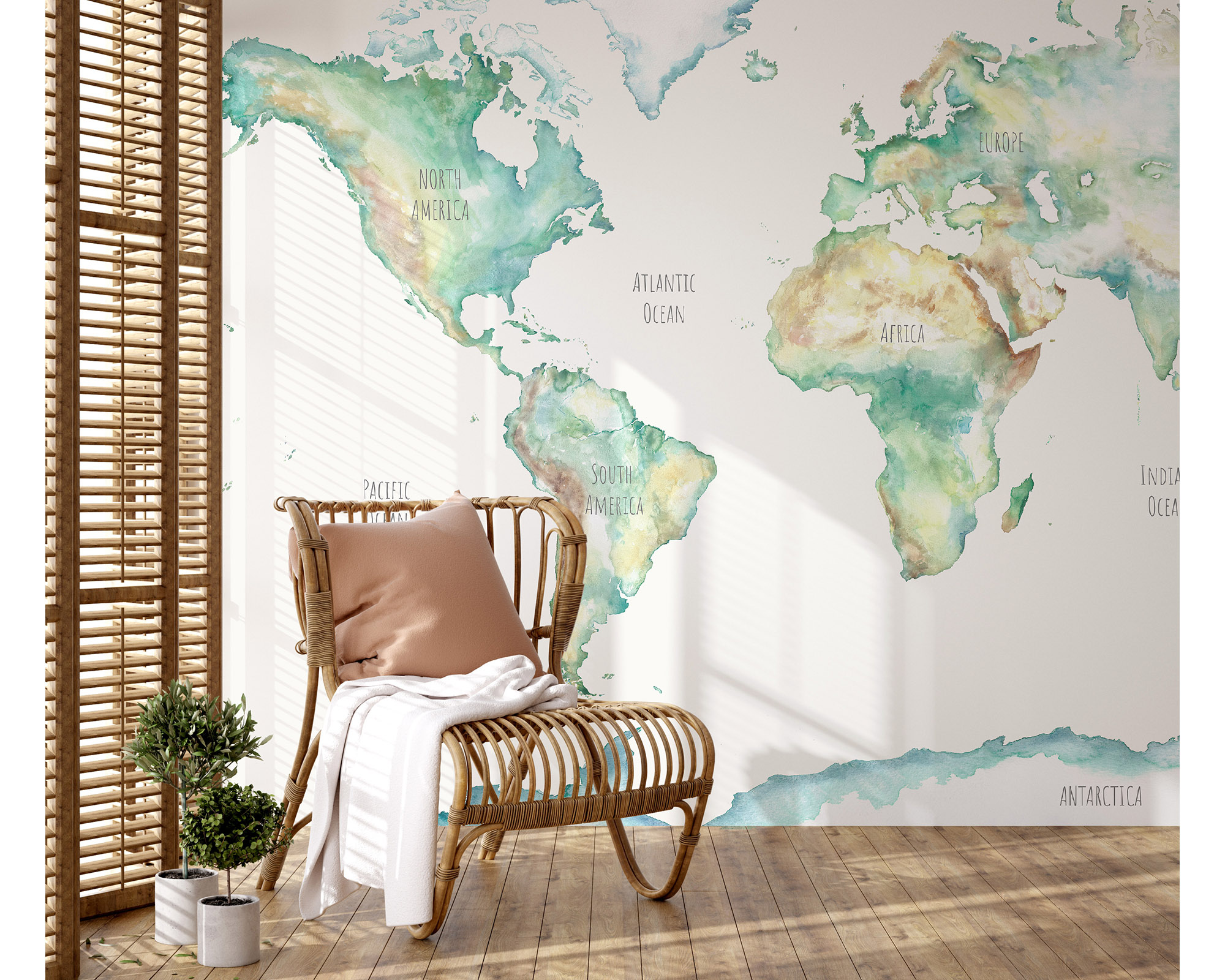 KATIE HIPWELL - WALLPAPER - CHILDREN - WORLD MAP MURAL WALLPAPER KATIE HIPWELL - WALLPAPER - CHILDREN - WORLD MAP MURAL WALLPAPER