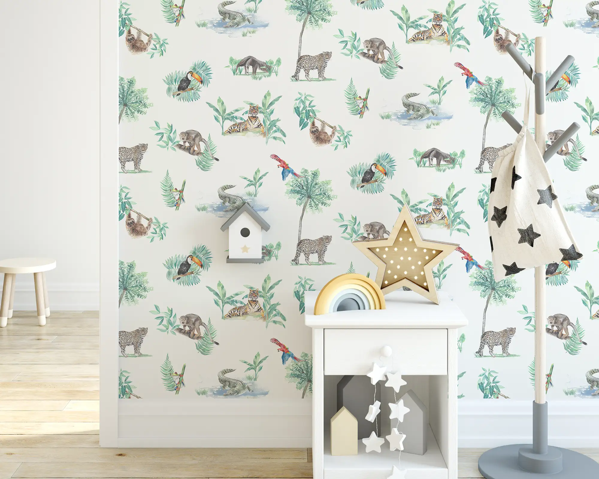 Rainforest Animals Childrens Wallpaper