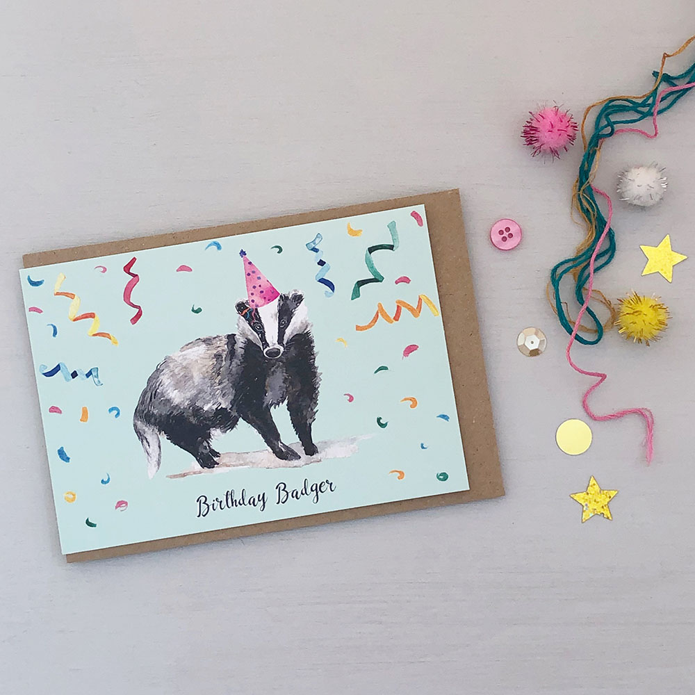 Birthday Badger Card