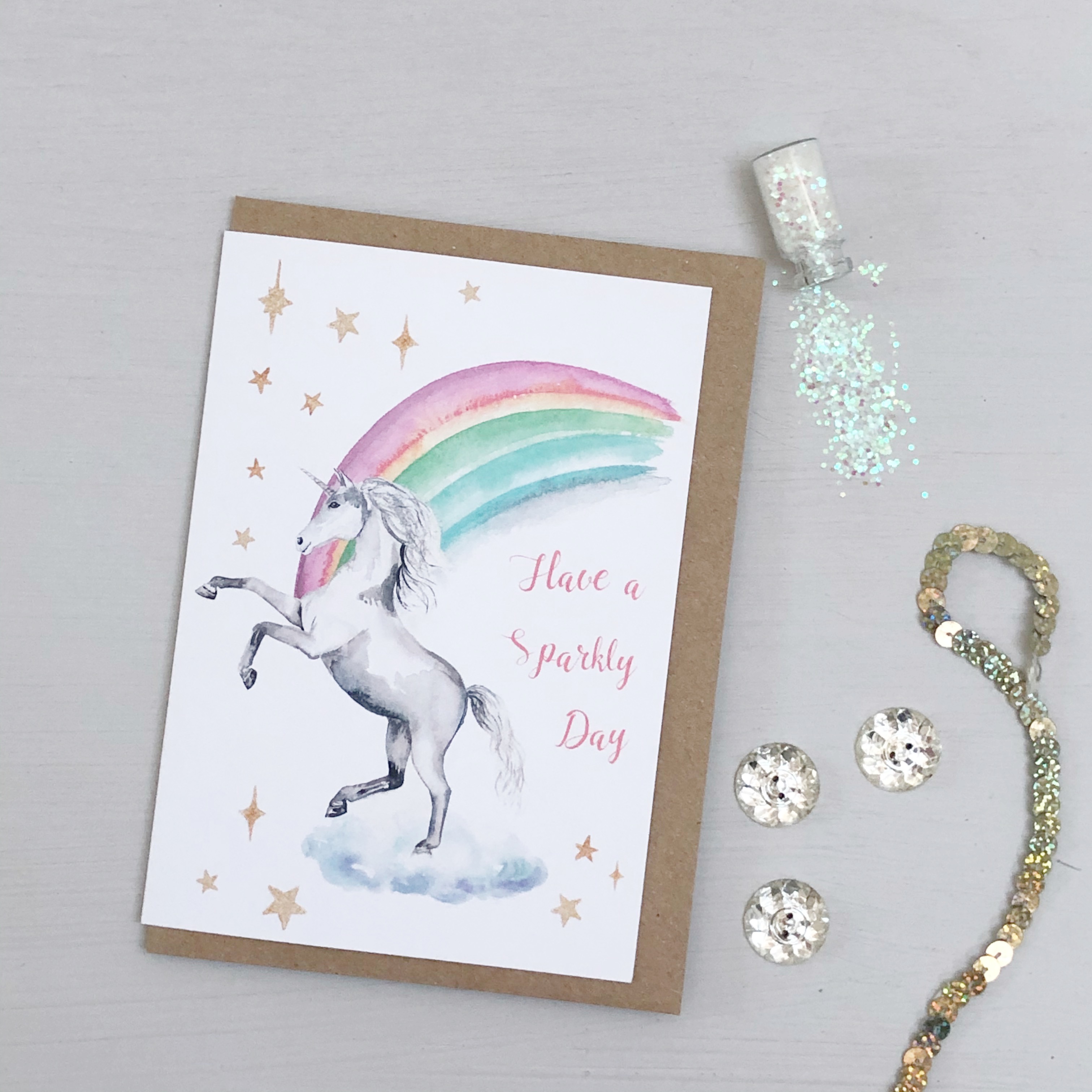 Unicorn Rainbow Card