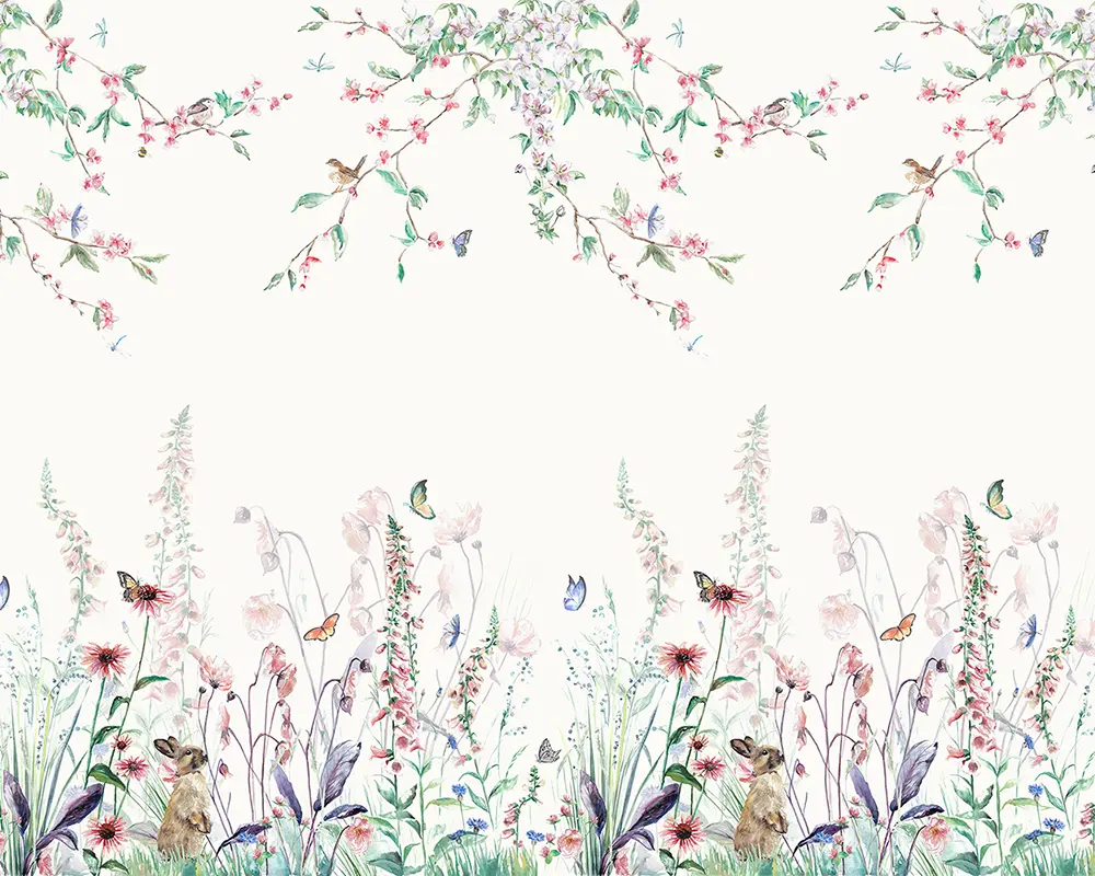 Flower Border Fabric